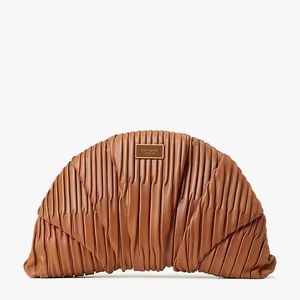 ♠️Kate Spade Patisserie Pleated 3D Croissant Clutch, Allspice Brown NWT